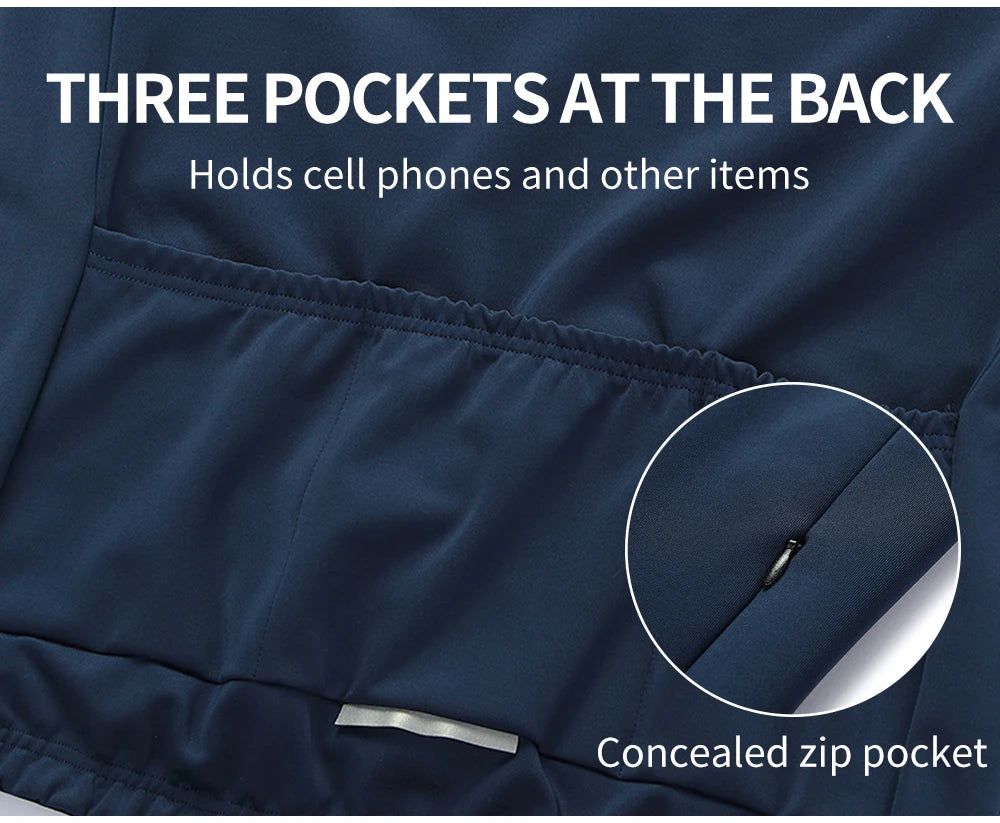 WOSAWE Winter Autumn Cycling Clothes Riding Suits Bicycle Men Long Sleeves Jacket Thickening Windproof Bike Jackets