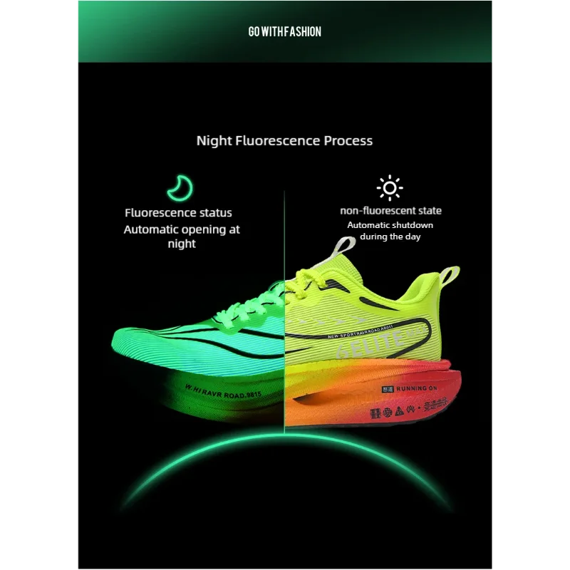 Running Shoes Men High Quality Full Palm Carbon Plate Cushion Professional Training Shoes Lightweight Wear-Resistant Sneakers