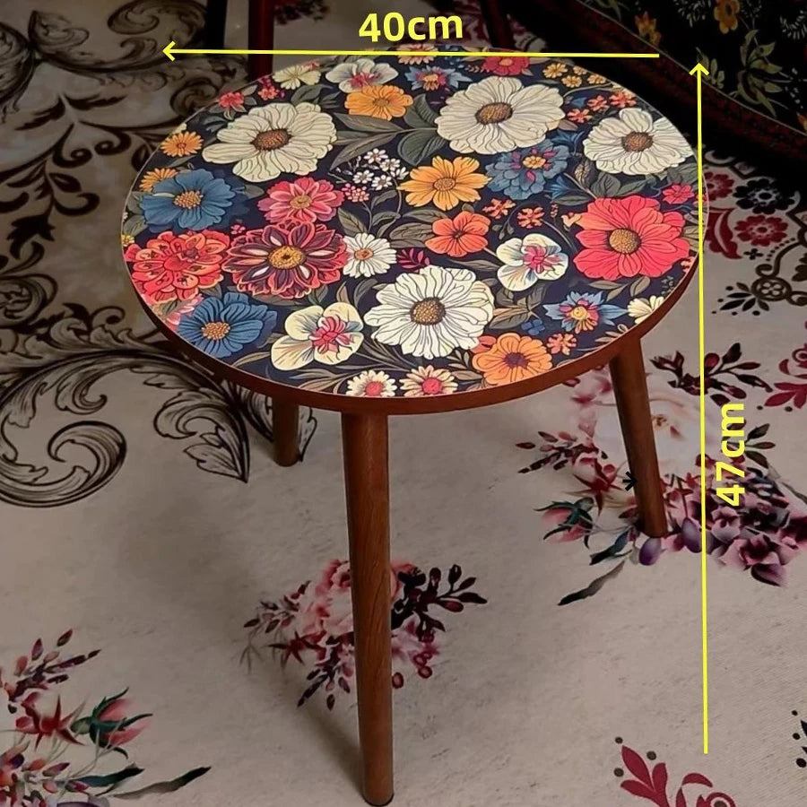 American Printed Coffee Table Retro Living Room Sofa Edge Several Bedrooms Floor Standing Bedside Table Furniture Living Room