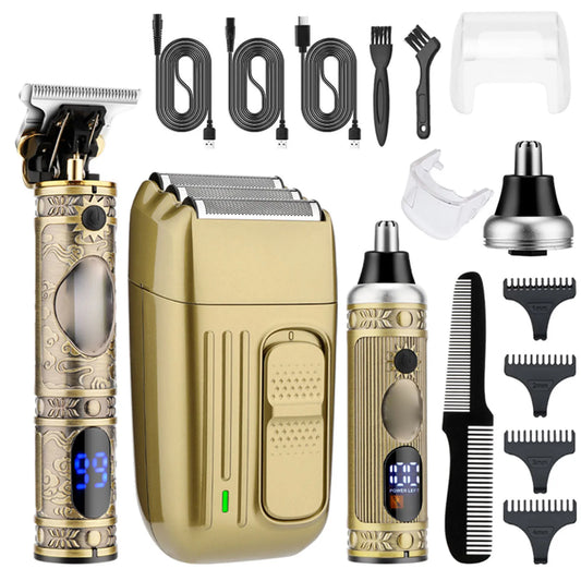 Rechargeable Hair Clippers Cordless Hair Trimmer Electric Haircut Kit for Beginners Salon Barbers Hair Trimming Styling Grooming