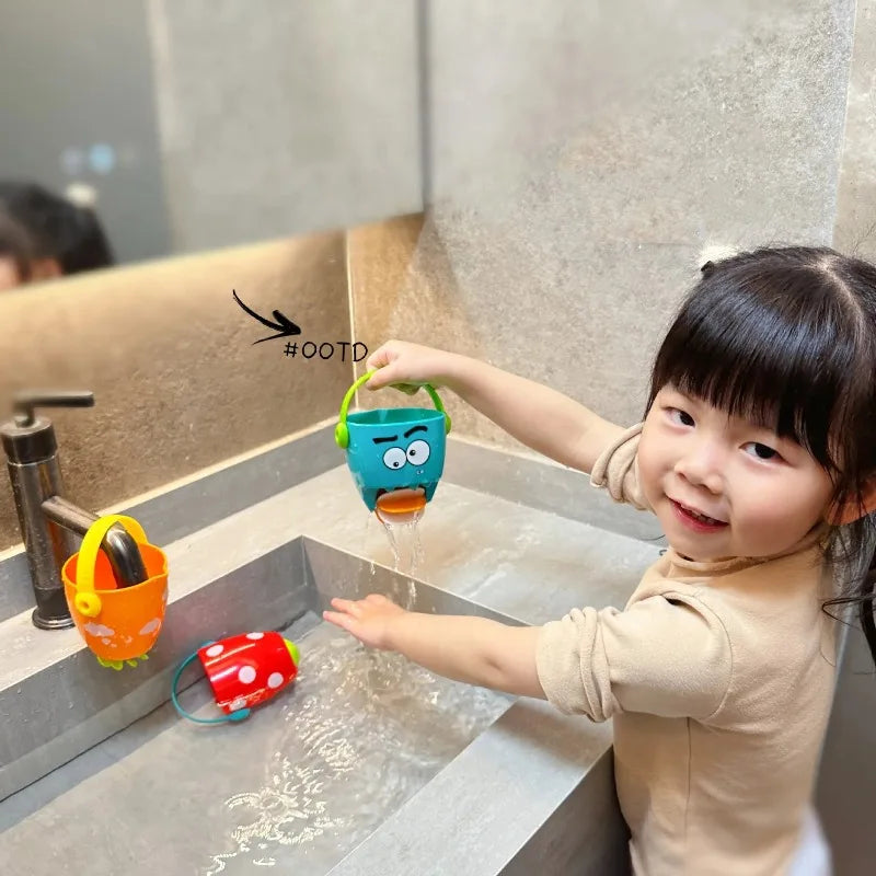 Baby Shower Bath Toys Leaky Bucket Water Cups Sprinkling Play for Toddler Bathtub Beach Mini Bathroom Gifts pool toys baby bath