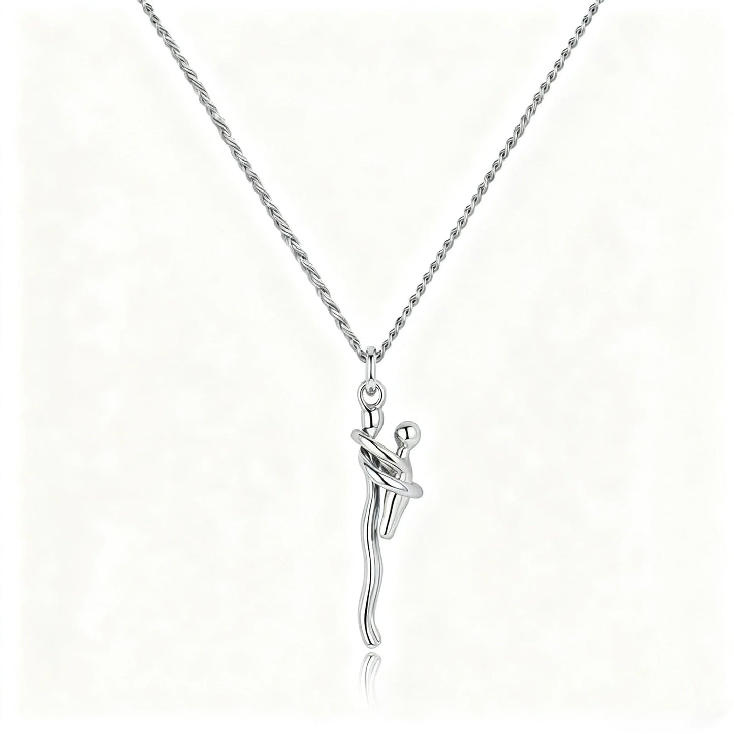 New Creative Couple Embrace Necklace Women's Fashion Collarbone Chain Passionate Couple Necklace Decoration Gift