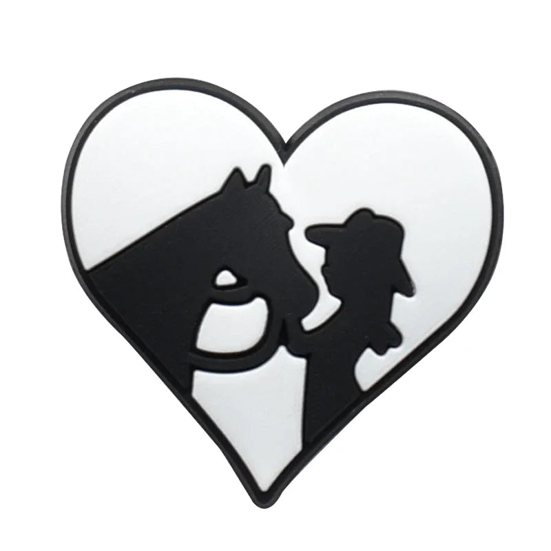 Horse Racing Shoe Charms for Crocs Accessories Clogs Pins Women Badges Girls Jeans Kids Decorations Buckle Shoes Accessories