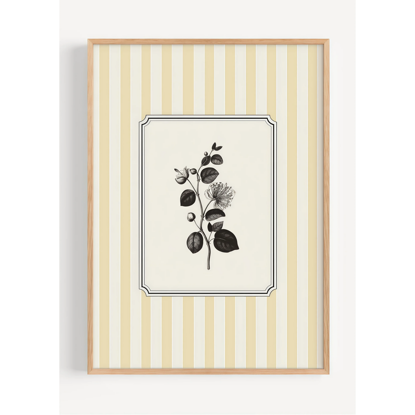 Unframed Plants Stripes Canvas Wall Art - Minimalist Nature Line Drawing Prints Canvas Posters for Office & Bedroom Decortions