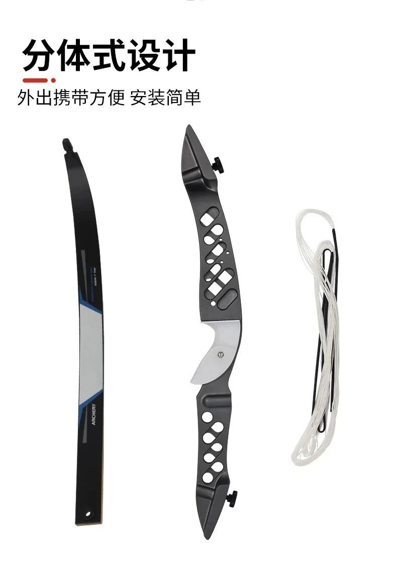 68 Inch Takedown Recurve Bow 16‑38Lbs Draw Weight Archery Equipment For Outdoor Sport Target Shooting Training Practice