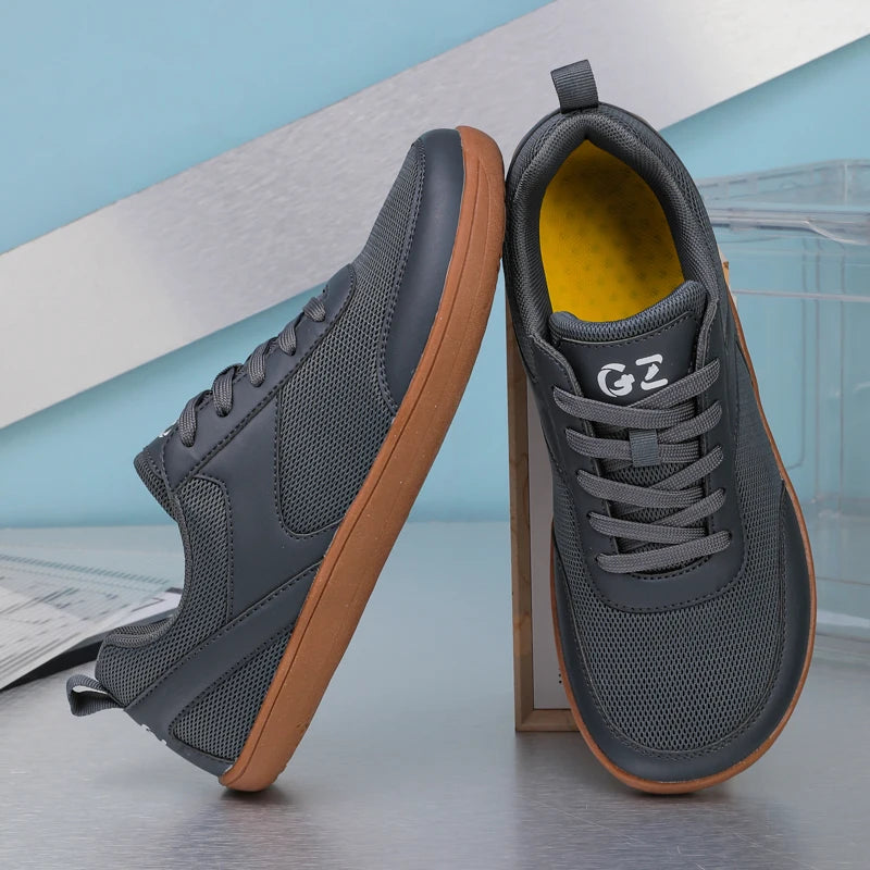 New Wide Toe Men Shoes Casual Versatile Soft Sole Wide Last Shoes Walking Sneakers Breathable Mesh Comfortable Barefoot Shoes