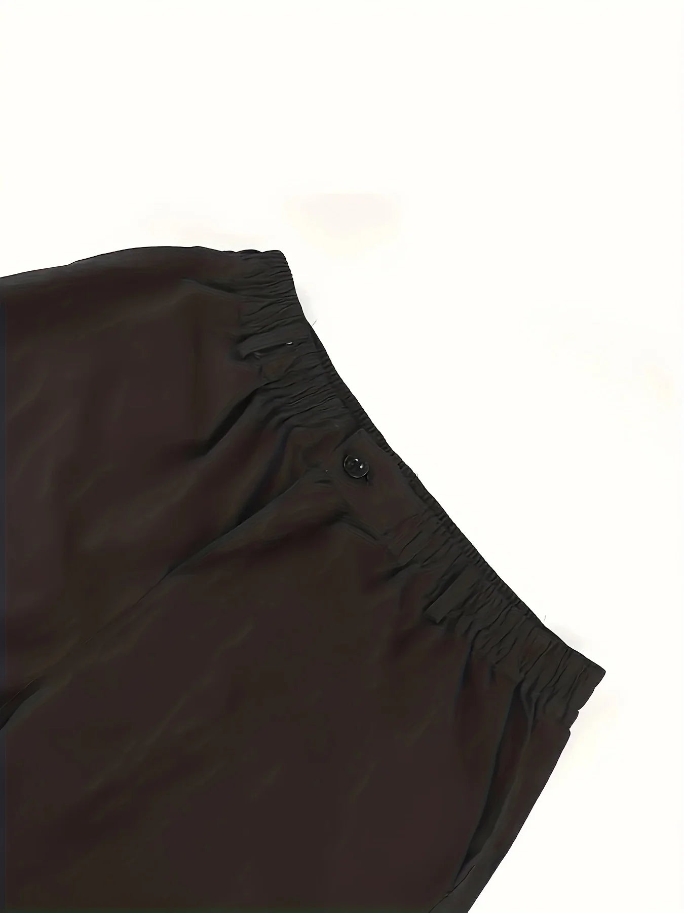 Men's Casual Fashion Pants 100% Polyester Fiber Long Trousers Comfortable Loose Fit Basic Solid Color for Daily Wear