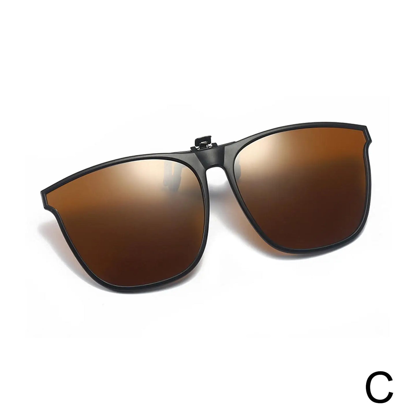 Polarized Clip On Sunglasses Men Women UV400 Anti Glare Sun Glasses for Driving Fishing Vintage Square Flip Up Glasses Eyewear