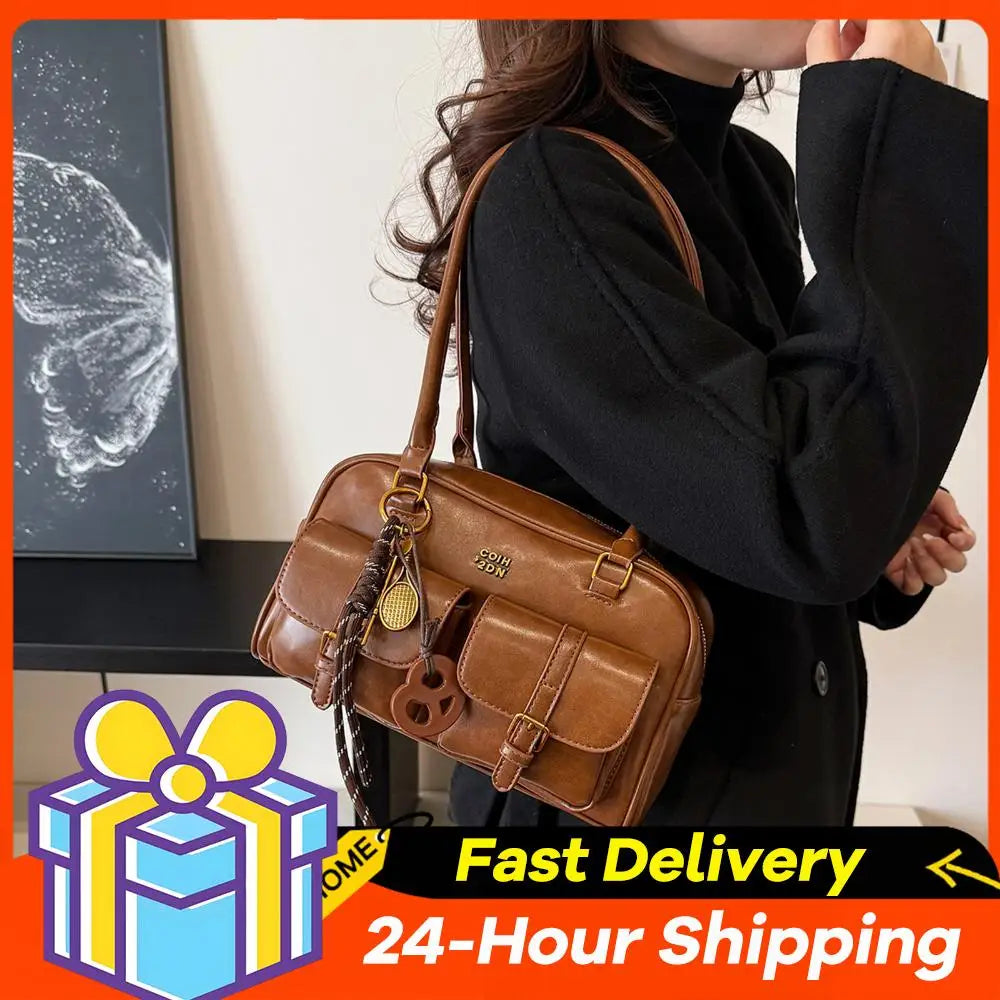 Ladies Large-Capacity Tote Bag Women Vintage Retro Chic Handbags Girl Shopping Shoulder Bag Women's Purses Top Handle Bags
