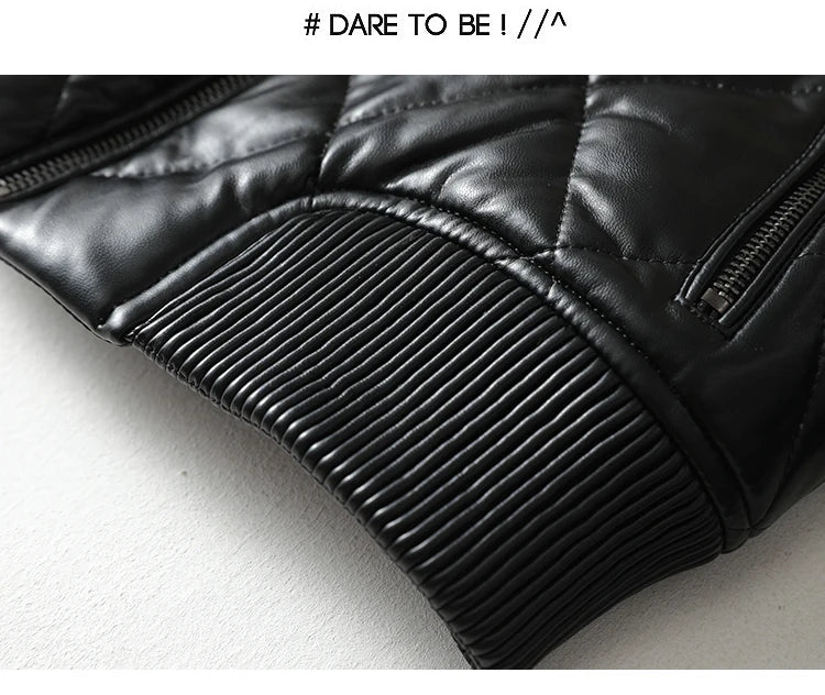 Julypalette 90% White Duck Down Real Sheepskin Jackets Black Casual Women Winter Zipper Lambskin Leather Warm Coats Size M-5XL