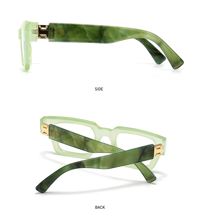 Brand Design Retro Reading Glasses for Man and Women Fashion Luxury Legs Large Size Square Presbyopic Eyewear Dioptric 0 to +6.0