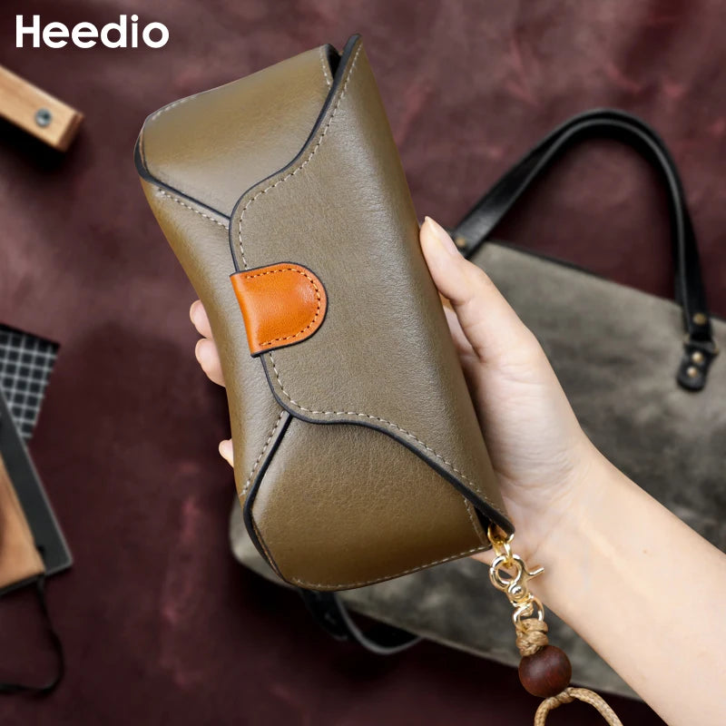 Genuine Leather Eye Glasses Bag for Eyeglass High Quality Handmade Causal Glasses Case Sunglasses Protector Pouch