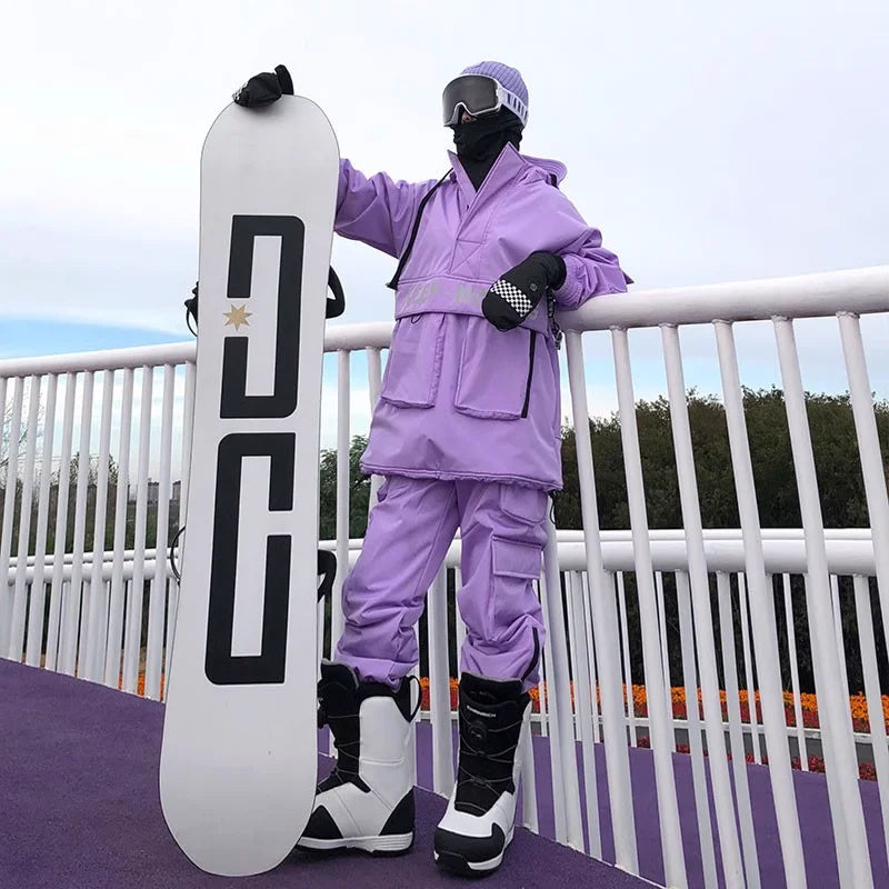 Ski Suit Set for Men and Women Windproof, Waterproof, Warm Jacket and Pants Complete Set of Snowboarding Gear High Quality