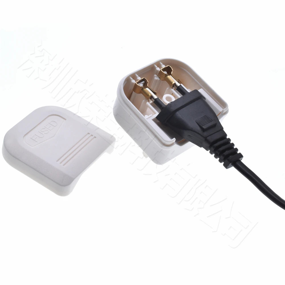 European EU 2Pin to UK 3Pin Power Socket Travel Plug Japan European EU to UK Travel Adapter Electrical Charger Adapter Converter