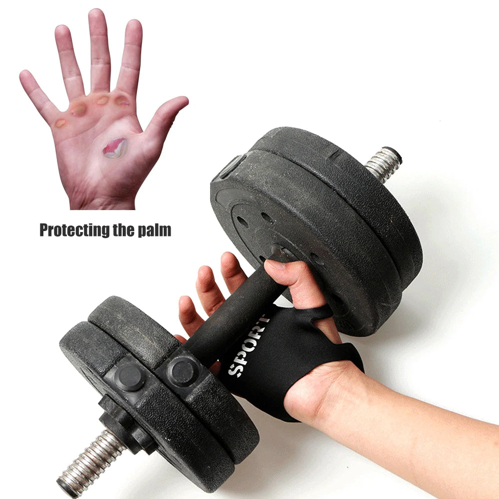 1Pair Workout Gloves Lifting Grips Cross Training Weightlifting Palm Grips Hand Protection For Home Gym Fitness Pull-Ups Durable
