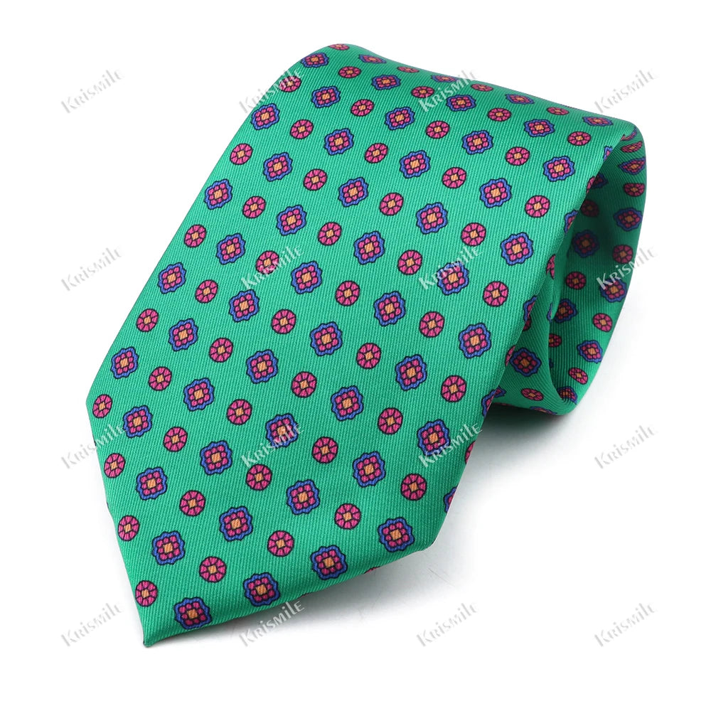 New Design Bohemian Style Necktie For Men Silk Touch Soft Blue Red Yellow Necktie Fit Wedding Party Business Office Accessory