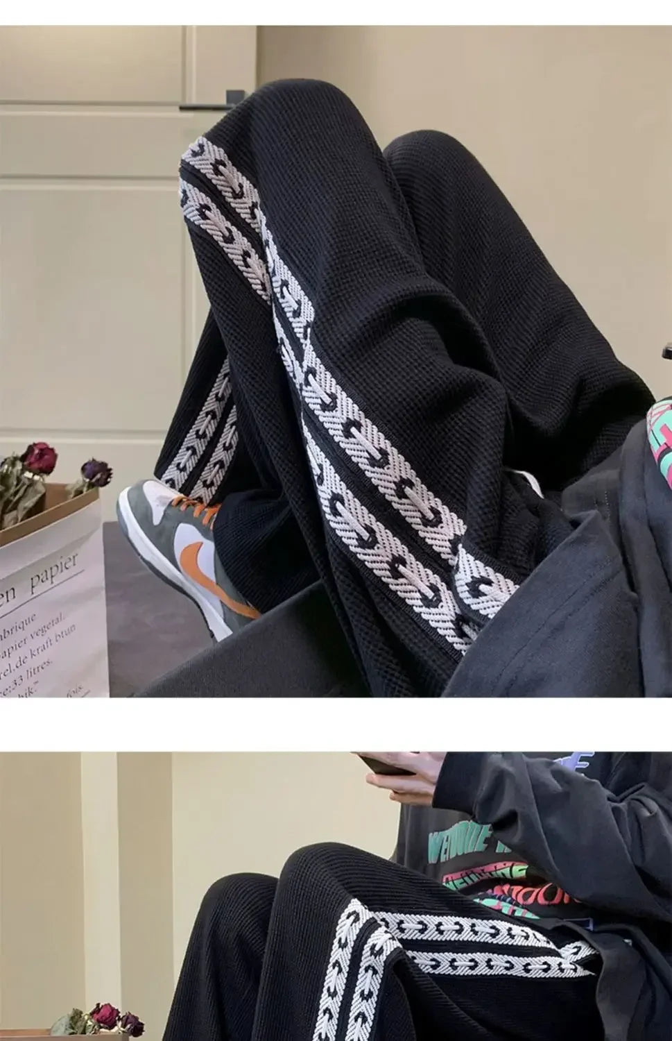 Men's Sweatpants Grey Trousers Wide Leg Man Sweat Pants Straight Baggy Slacks Summer Tracksuit Bottoms Stylish 2025 New In