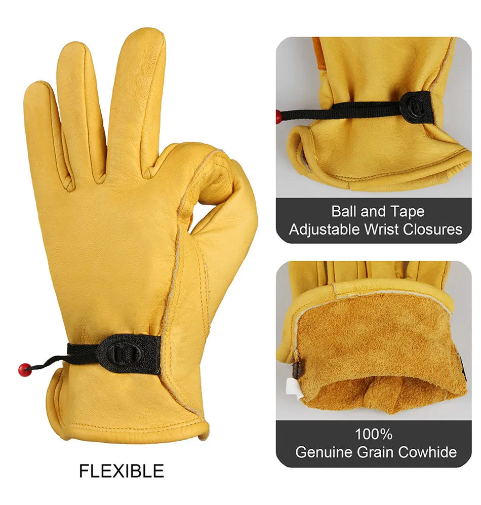 Cowhide Motorcycle Gloves Breathable Gloves Racing Gloves Outdoor Sports Protection Hunting Multipurpose Working Security Gloves