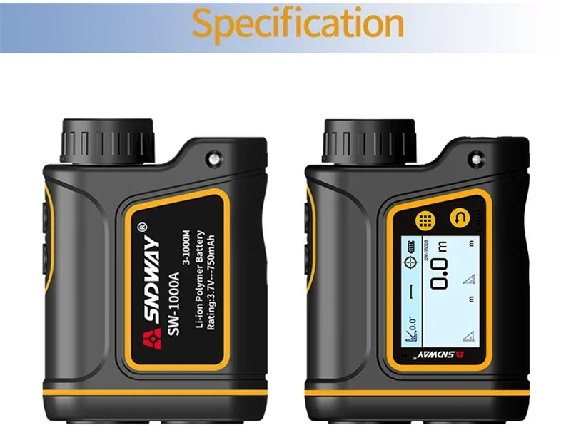 SNDWAY Golf Laser Distance Meter Rangefinder for Hunting 1000M 1500M 2000M Laser Telemeter Golf Camera Outdoor Telescope
