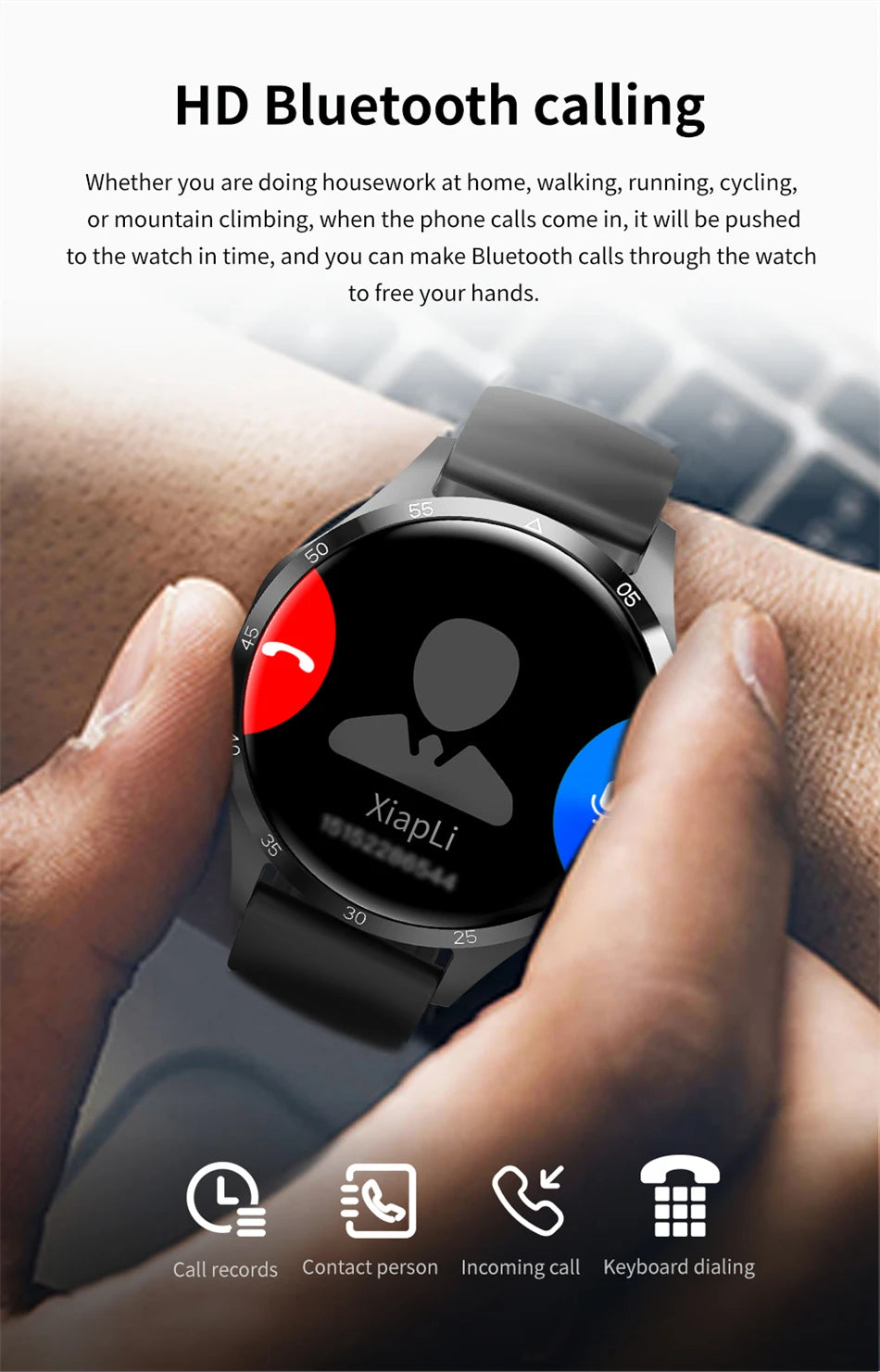 2025 New Men Watch 4 Pro 1.43 inch 360*360 AMOLED HD Screen Bluetooth Call Health Monitoring Men Watch Men For Android IOS clock
