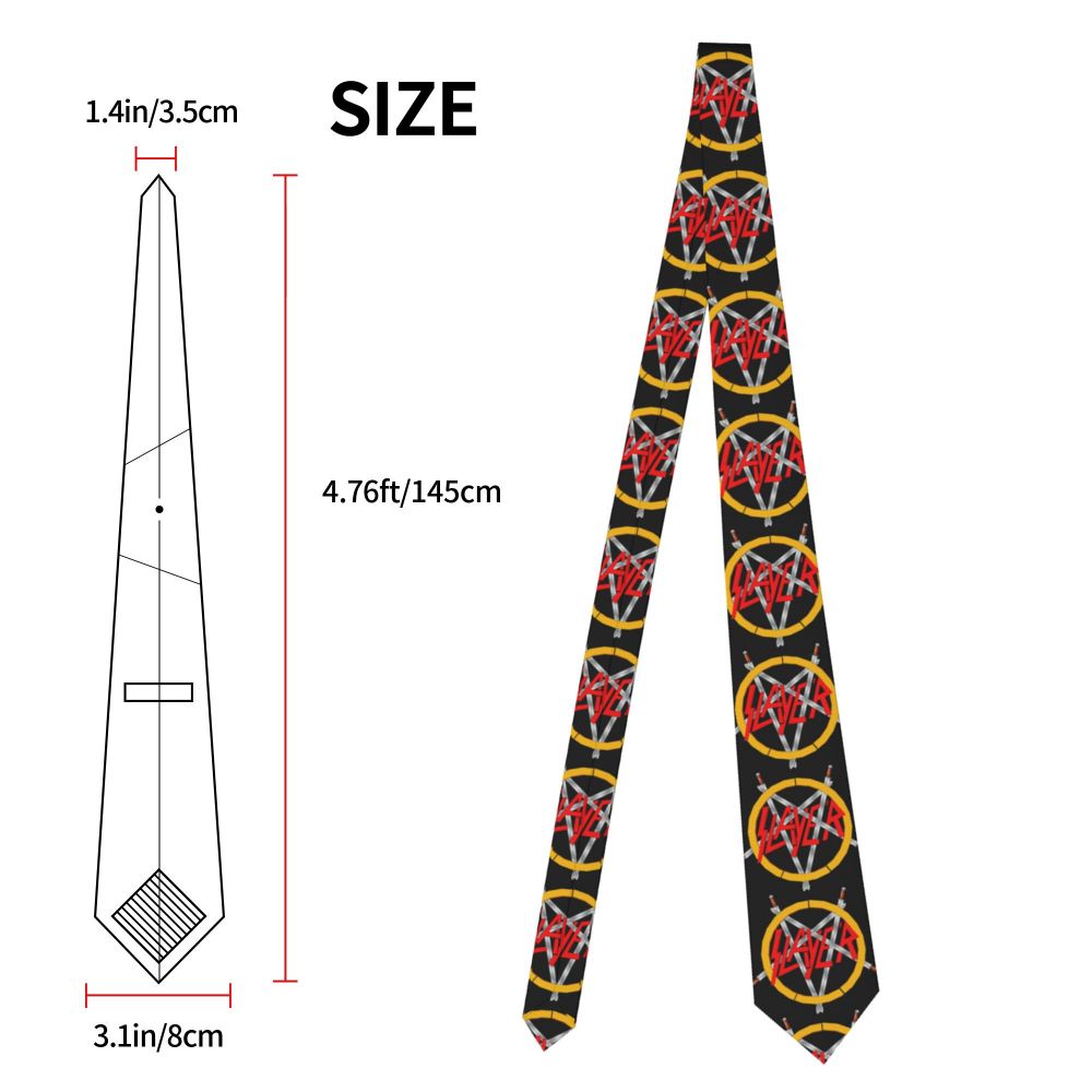 Slipknots Neckties Men's Customized Silk Heavy Metal Rock Music Gift Neck Tie for Office