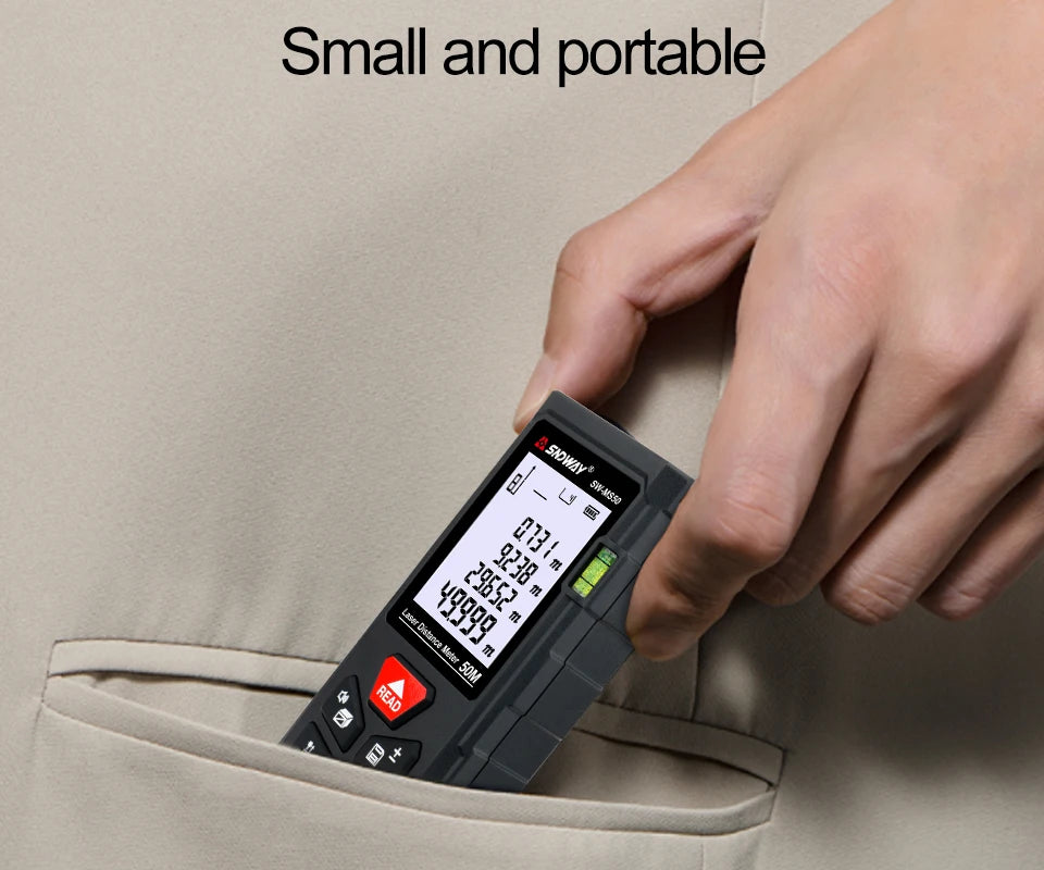SNDWAY laser distance meter 40M 60M 80M 100M rangefinder trena laser tape range finder build measure device ruler test tool