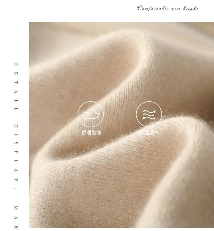 Soft Knitted Pants Women's Autumn/Winter Outerwear Hanging Knitted Wide Leg Pant White Floor Pants Straight Leg Pants