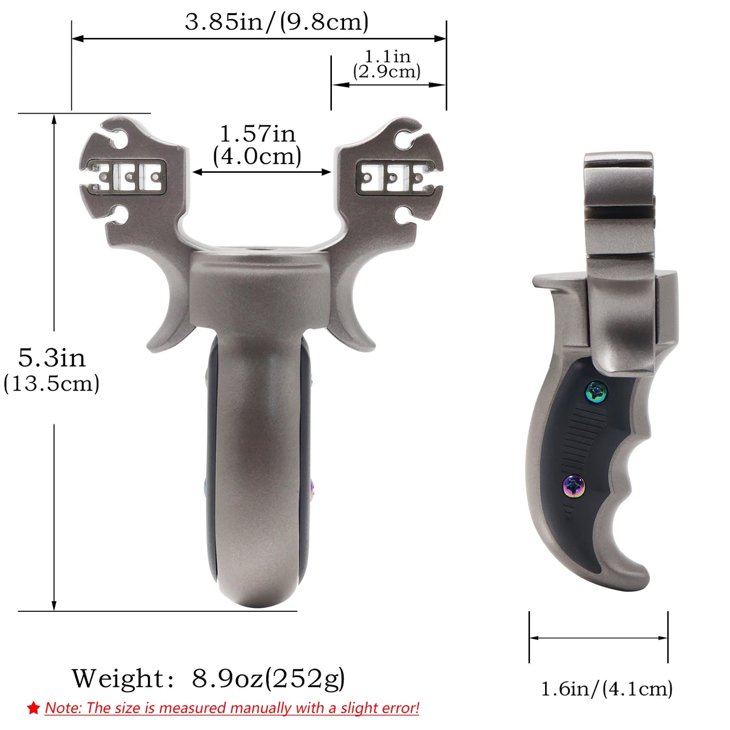 High-quality Aluminum Alloy Slingshot With Multi-functional Elastic Bands Suitable For Outdoor Hunting and Shooting