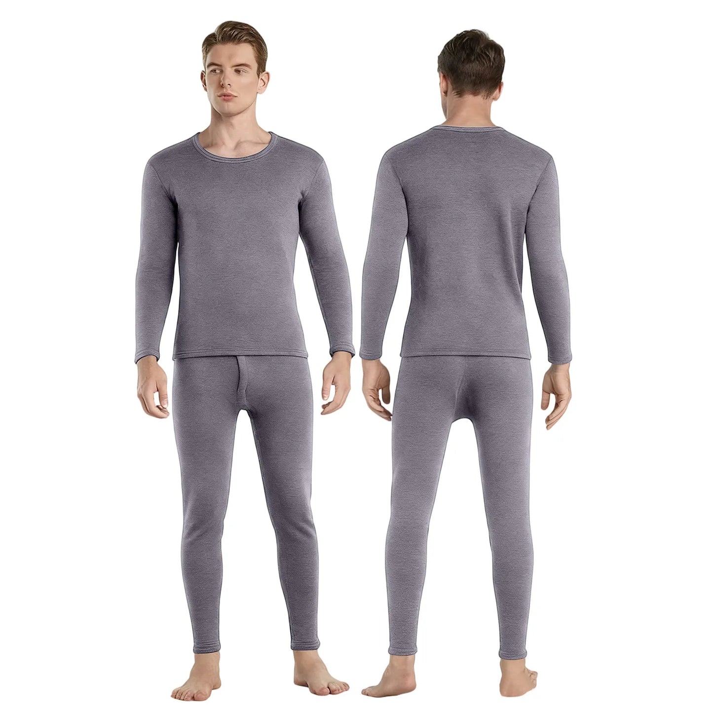 Men'S Thermal Underwear Thin Base Cotton Sweater Winter Thermo Shirt Tops Pants Set Thermal Clothing Set Skiing Underwear Set