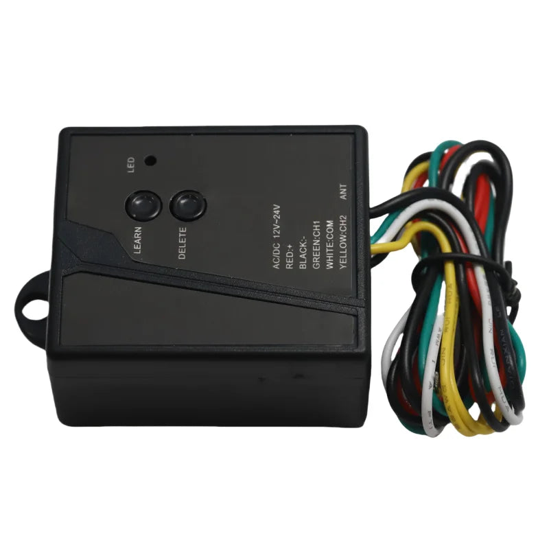 Garage Door Gate Opener 12V-24V AC/DC 2 CHS Terminal Block or Cable RF Receiver Connect