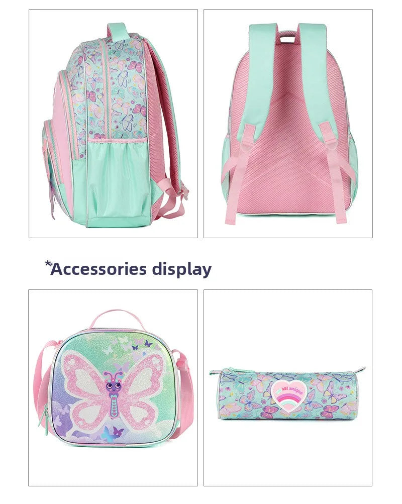 Kids School Backpacks for Girls School Bag Set with Lunch Bag Pencil case Elementary Students Backpack Cute Book Bag