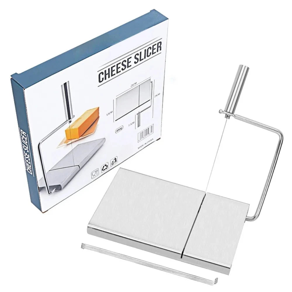 Stainless Steel Multifunctional Cheese Slicer with Scale Sausage Ham Cheese Cutter Butter Slicer Household Accessories