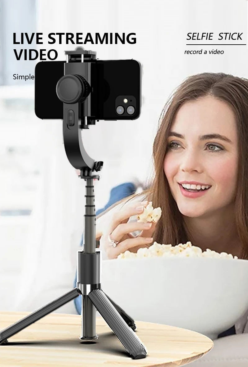Gimbal Stabilizer For iPhone Android Cell Mobile Phone Cellphone Smartphone Action Camera Handle Grip Selfie Stick Video Tripod