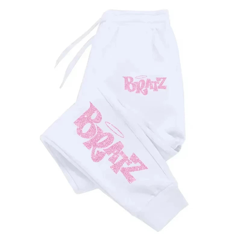 Pants Bratz Pink Printing Women Pants Pocket Running Sweatpant Leggings Baggy Gym Jogger Tracksuit Drawstring Sweat Trouser