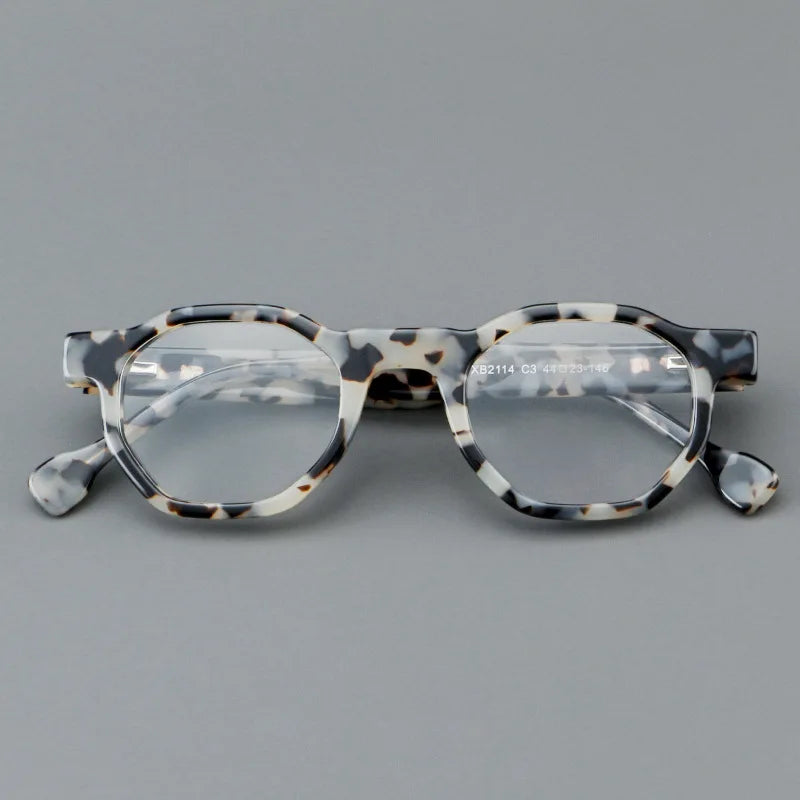 2024 New Plate Glasses Frames Retro Polygonal Men And Women Glasses Frames Round Frame Optical Prescription Glasses Frames 2114