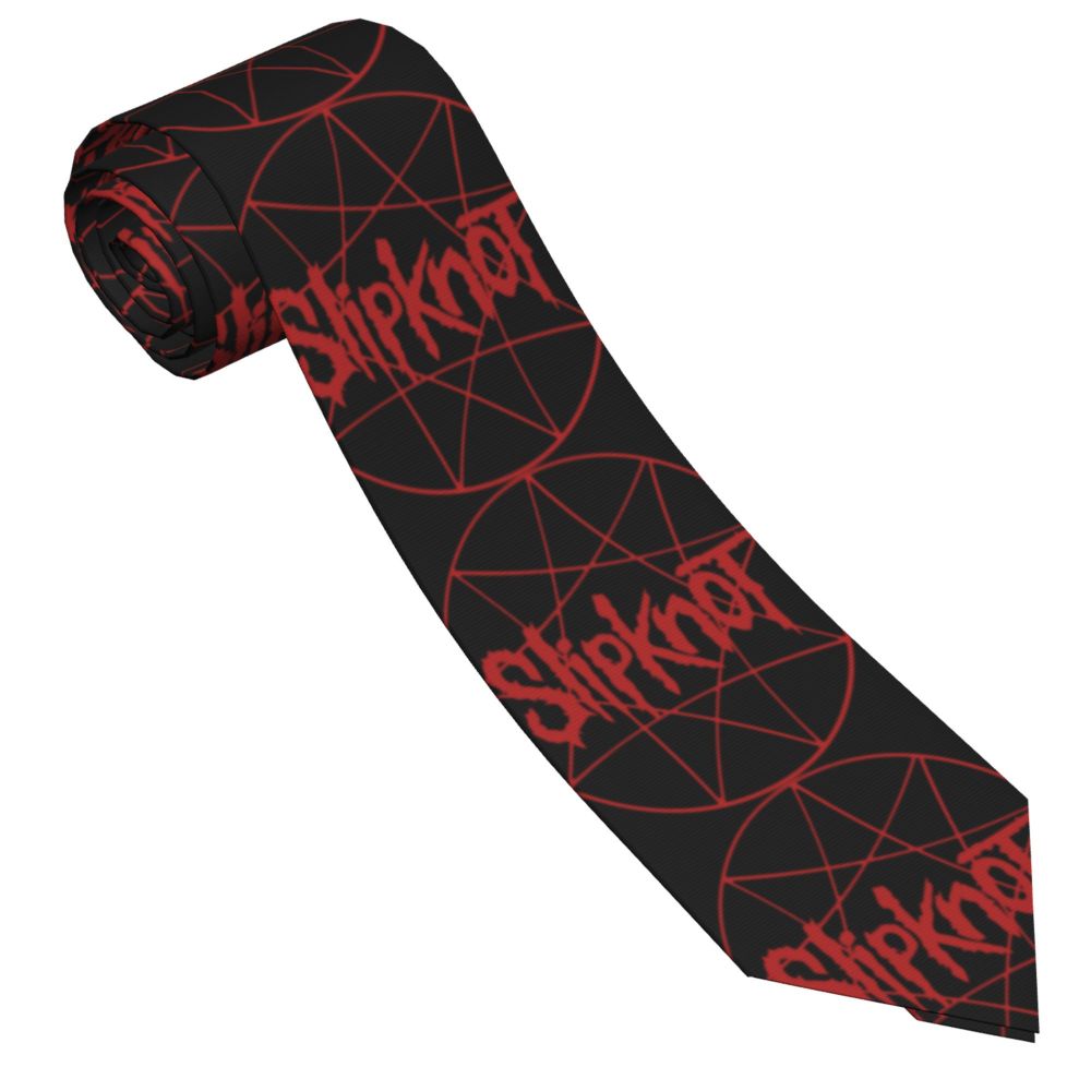 Slipknots Neckties Men's Customized Silk Heavy Metal Rock Music Gift Neck Tie for Office
