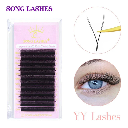 SONG LASHES  0.05 0.07  YY  premade fans eyelash extensions  for salon  individual eyelash extensions YY lash for  lash artist