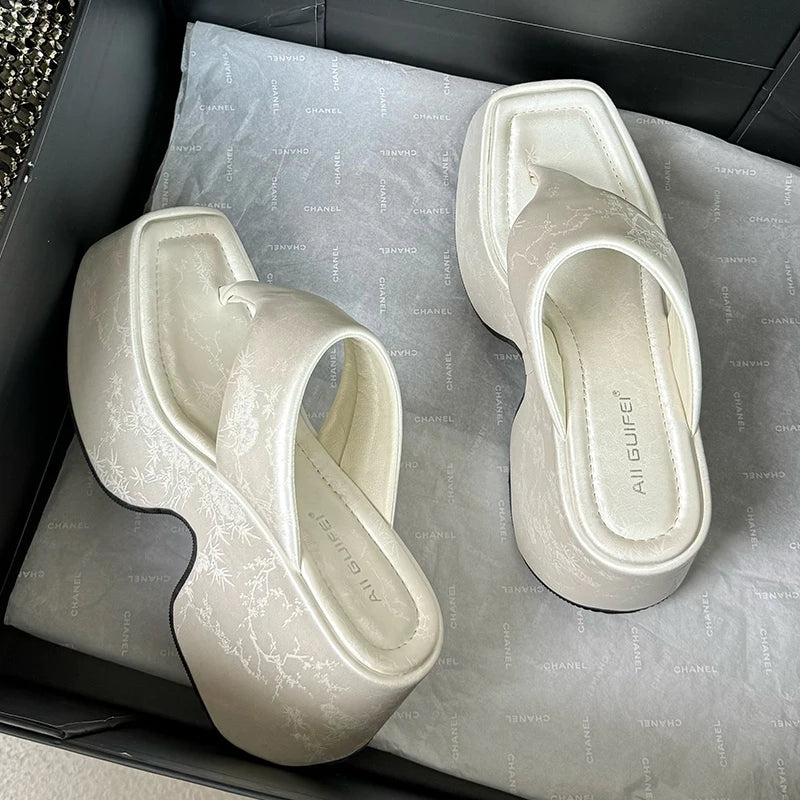 Pumps Flip Flops Slippers Shoes For Ladies New 2026 Female Footwear Platform Wedges Women Slippers Fashion Slides Heels  Shoes
