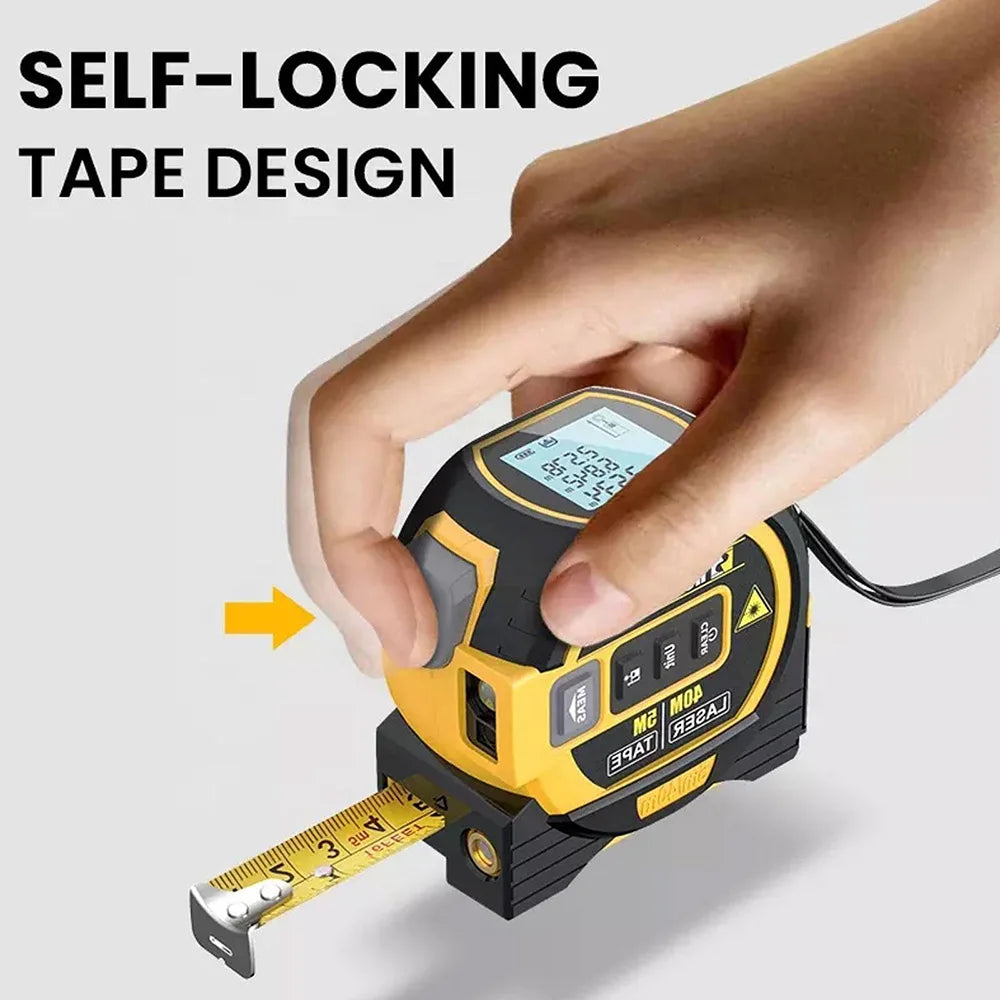 3 In 1 Laser Tape Measure Rangefinder 5m Tape Ruler Infrared High-precision Intelligent Electronic Ruler Building Distance Meter