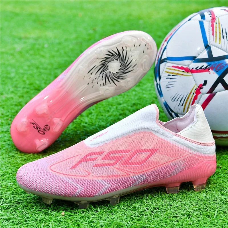 New Men Soccer Shoes High Ankle Breathable Football Boots Ultralight Futsal Non-Slip High-quality Sports Shoes Outdoor Match
