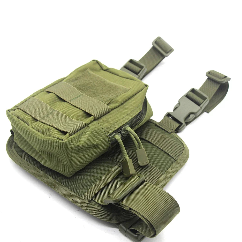 Tactical Molle EDC Pouch Compact Utility Pouch 600D Organizer Tools Bags with Thigh Rig Panel Multipurpose Tool Bag Wasit Bag