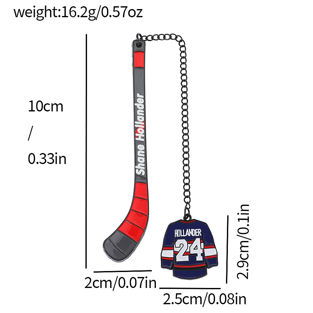 Heated Rivalry Hockey Stick Bookmarks Shane Hollander 24 & Ilya Rozanov 81 Jersey Page Markers, HR Series Merch for Book Lovers