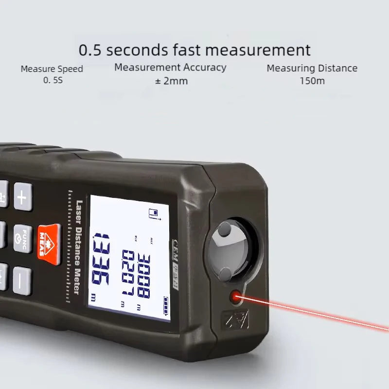 Laser Distance Meter 50m-150m Range Laser Rangefinder IP54 Electronic Ruler Useful Measurement Tool