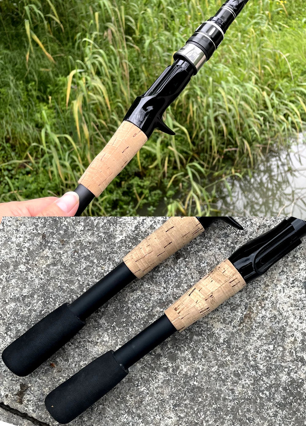Bait Weight 8-25g Spinning Casting Rods Fishing Pole Tackle 1.5M/1.8M/2.1M/2.4M Telescopic Lure Rod Carbon Cork Wood Handle New