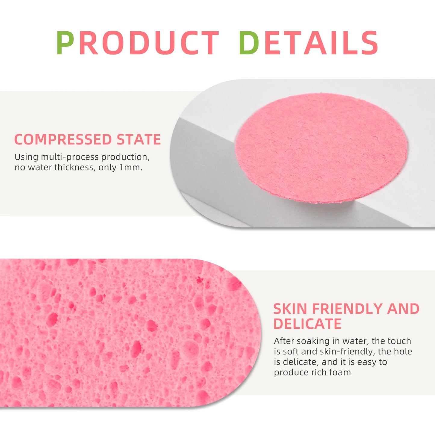 25pcs Compress Face Wash Puff Natural Wood Pulp Sponge Face Wash Puff Foaming Face Puff Cosmetic Puff Face Cleansing Sponge