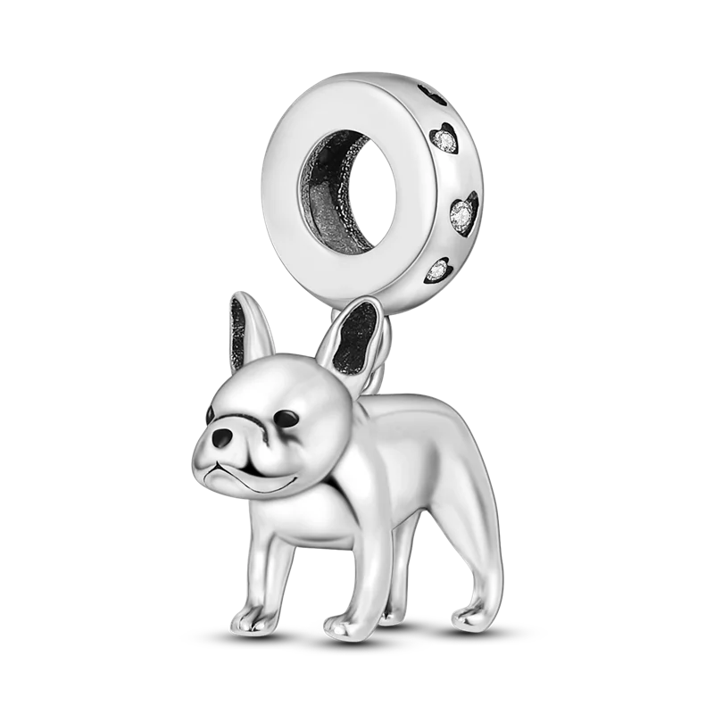 925 Sterling Silver Girl Holding Dog Charms Beads Fit Original 925 Bracelet Making Gift for Woman Jewelry Diy Fashion Pendant