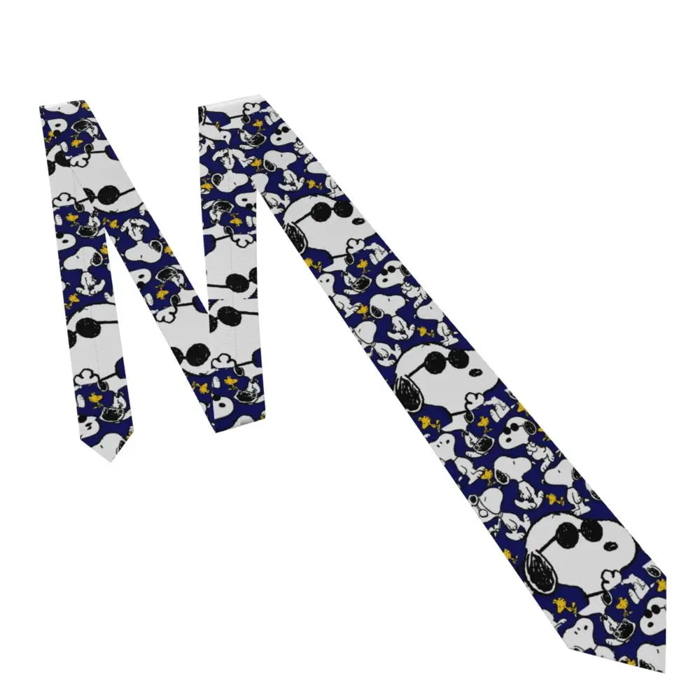 Snoopys & Woodstock Smile Giggle Laugh Neckties Silk 8 cm Neck Tie for Mens Shirt Accessories Cravat Wedding Accessories Office