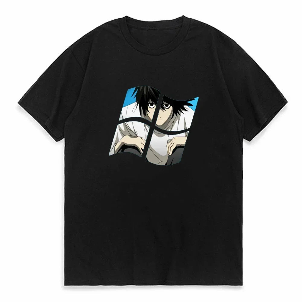 Men Kawaii Cartoon Summer Tops Misa Amane Graphic Tees Japanese Anime T-shirt Death Note T Shirt  Harajuku Unisex Pop Y2k Tshirt