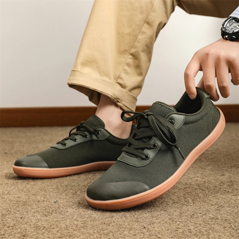 Wide Toe Men's Shoes Women's Wide and Minimalist Barefoot Sports Shoes Rubber Outsole with Loose Sole | Best Relaxing Large Size