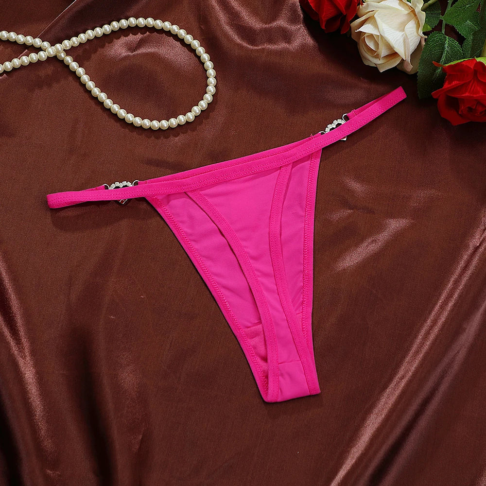 Women Sexy Thongs Low Rise Ladies G-string Heart Decoration New Fashion Cotton Panties Super Comfortable  Lingerie For Women